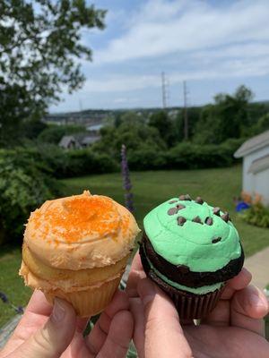 Orange & Mint Chocolate Cupcakes! Yummmm