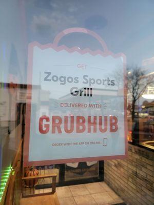 Grubhub sign