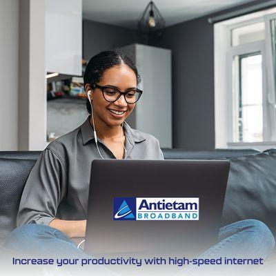 Increase your productivity, with high-speed internet.