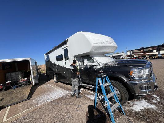 Mobile home wash