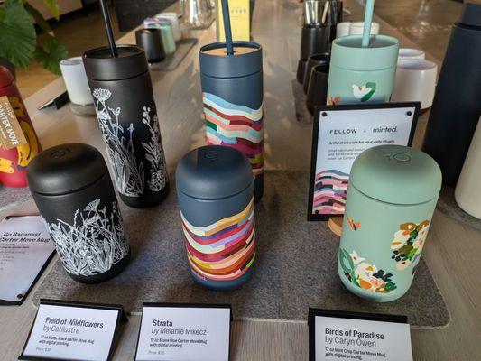 Artist painted liquid containers