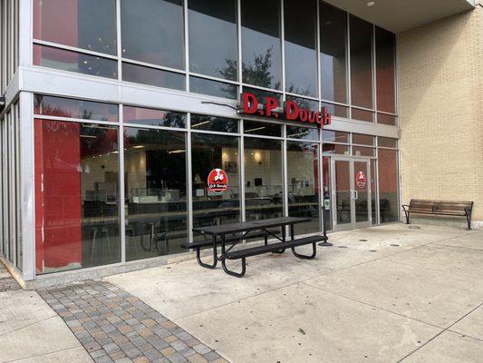 The exterior of D P Dough at West College Avenue and South Macomb in College Park.