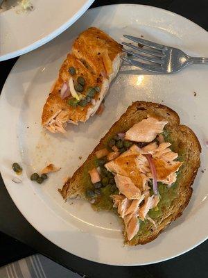 Salmon avocado toast