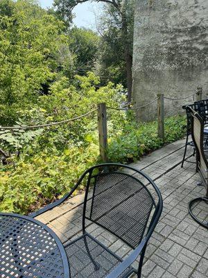 Patio overlooking the Milwaukee River