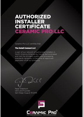 We Authorized Ceramic Pro installers with nationwide warranty.