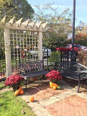 Idyllic seating area outside