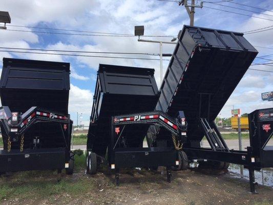 Large selection of dump trailers in stock