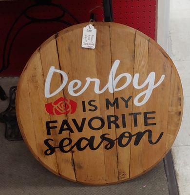 Derby Bourbon barrel head available Row 1, booth 1969