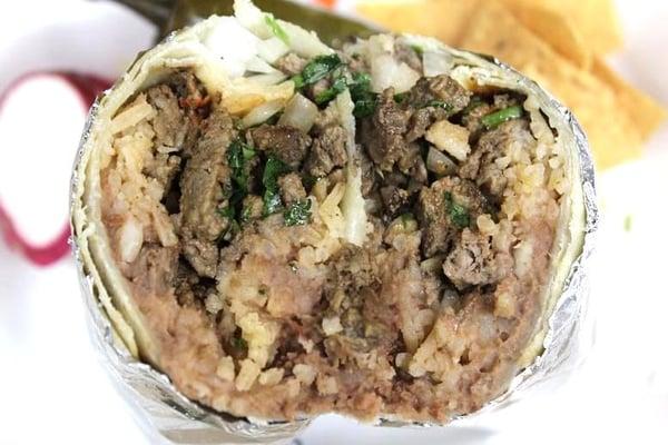 carne asada burrito $4.50