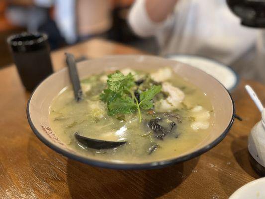 N8. Flounder with Sour Pickled Cabbage