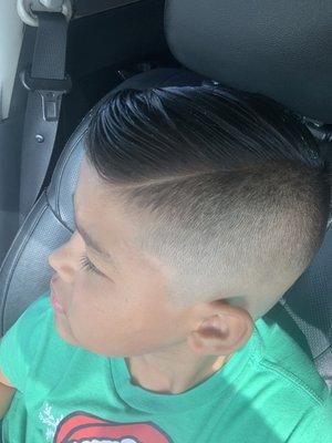 My sons haircut.