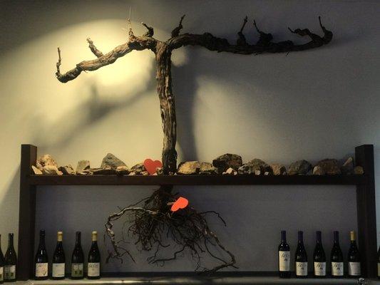 Cool wine vine decor centerpiece