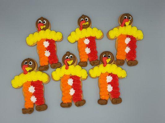 Turkey clown cookies