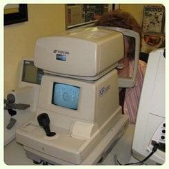 Part of the eye exam.