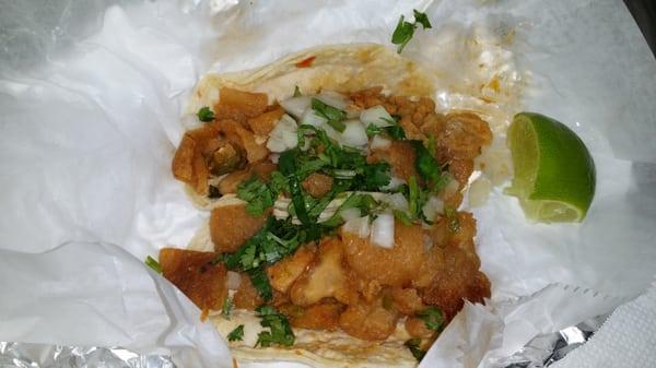 Chicharrones tacos