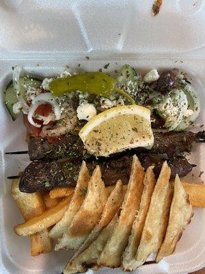 Lamb Souvlaki Plate