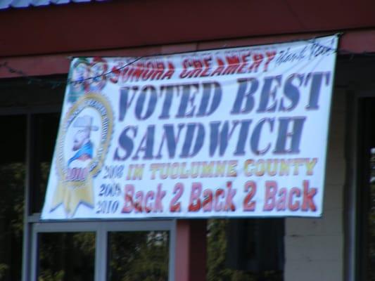 voted Best Sandwich 4 years and running in tuolumne county!