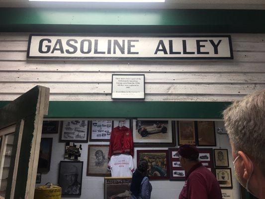 Original doors from Gasoline Alley at Indy!