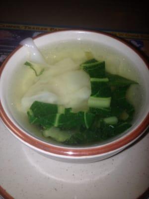 Won ton soup for starters