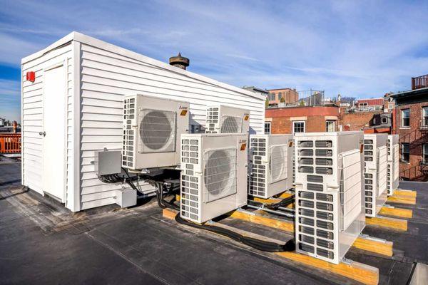 North End,  Boston House 
 Roof Top Mitsubishi Electric Outdoor Units