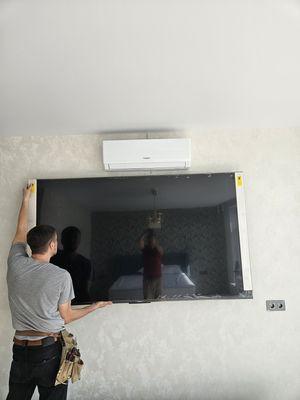 TV mount on the wall