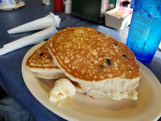 Three stack blueberry pancakes