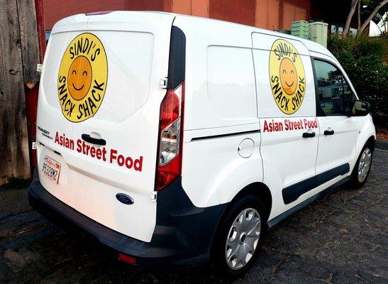 Sindi's Snack-mobile. Food for your next catered event could be delivered in this vehicle.