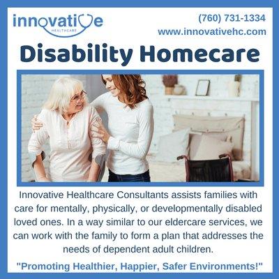 Let Innovative Healthcare Consultants Help You Create a Disability Care Plan For Your Loved Ones!