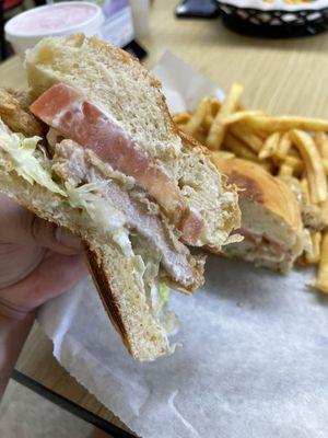 Texas Cajun Fried Pork Sandwich