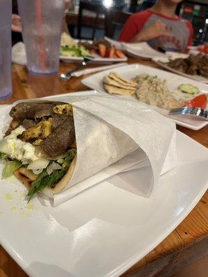 Mixed pita, Baba Ganoush