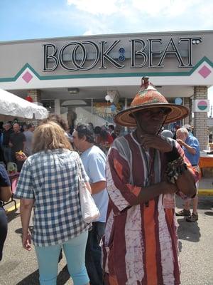 Musician & Afro-futurist artist Efe Bes at the Book Beat 30th anniversary