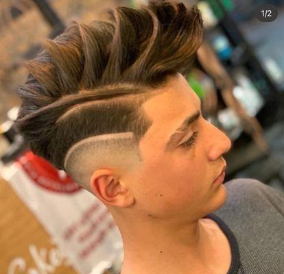 Teenage boy hair cut