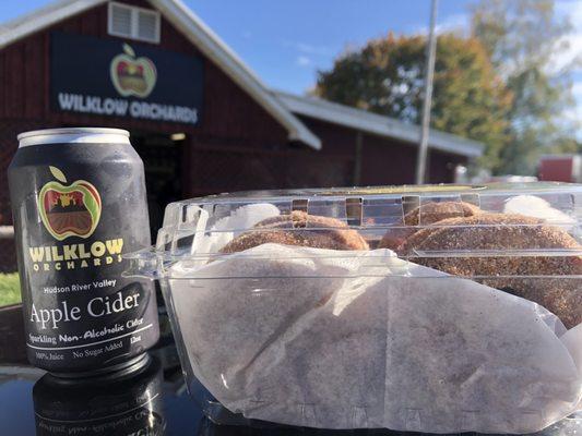 $6 for 6 donuts, pairs well with $2.50 apple cider sparkling!