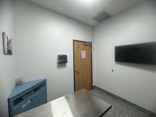 Private exam room. There is a tv available for use while you wait.