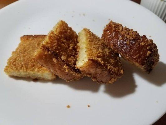 Our French Toast Bites, served with syrup