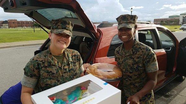 Nothing like Publix favorites to put a smile on the face of a Marine on her birthday!