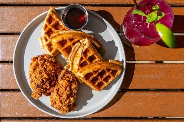 Chicken & Waffles - Sunday Brunch Special at The Grille. Rotating brunch specials offered on Sundays from 10am - 12pm (May through September