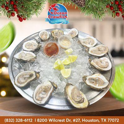 Indulge in the pure essence of the sea!  Experience the exquisite flavors of raw Oysters on the Half Shell.