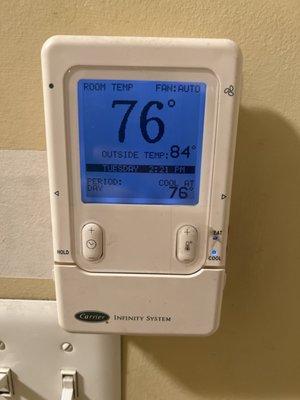 Carrier proprietary thermostat