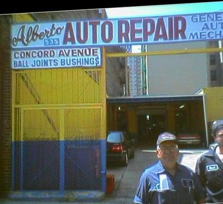 Alberto's Auto Repair  - Owner Alberto at entrance