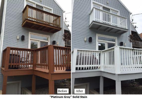 This porch was washed & stained in "Ravenswood Manor".