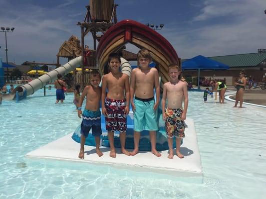 Friends enjoying summertime at Rock River Rapids!