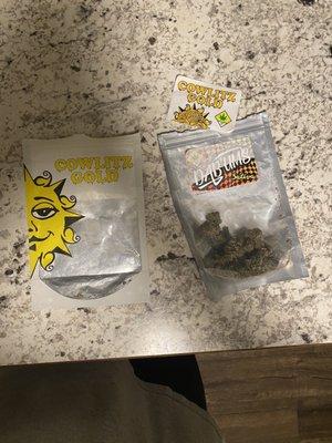 Left is the normal packaging for every single ounce I have gotten from this brand. Right is the last ounce I got. They suggested it to me