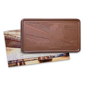 Custom logo chocolate bar and business gift.