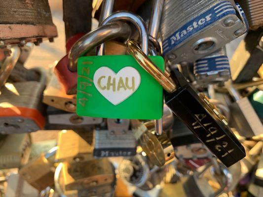 Our locks on the bridge!