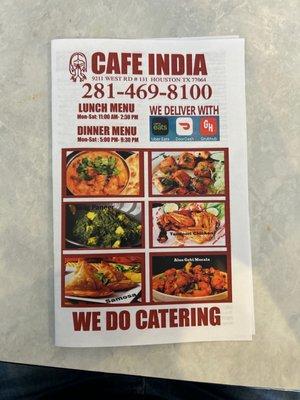 Café India Menu