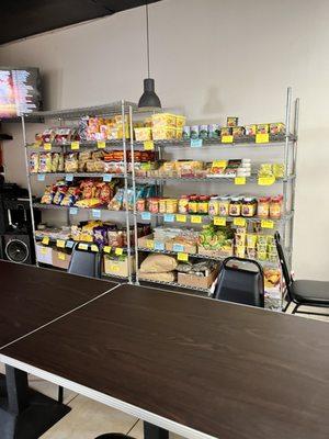 One side food service, one side mini grocery