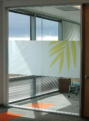 Window graphics. Window frosting.