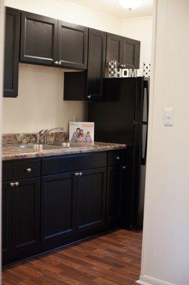 Kitchen area at Capri apartments in Blytheville, Arkansas.