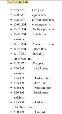 Sample daily schedule of the students at BAMREC